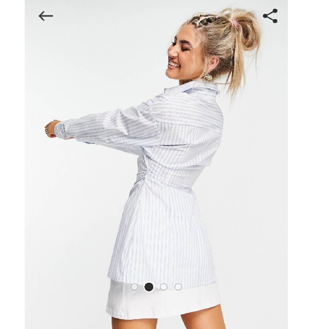 asos(エイソス)のasos  ストライプ　シャツ　ブラウス レディースのトップス(シャツ/ブラウス(長袖/七分))の商品写真