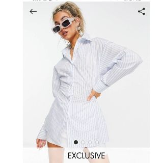 エイソス(asos)のasos  ストライプ　シャツ　ブラウス(シャツ/ブラウス(長袖/七分))