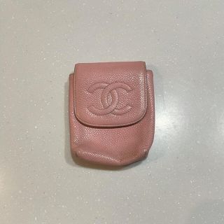 シャネル(CHANEL)のCHANEL（シャネル）シガレットケース キャビアスキン ピンク(ポーチ)