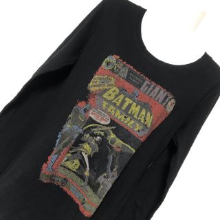 マーベル(MARVEL)の【希少】BATMAN バットマン ビッグシルエット アニメ Tシャツ　L(Tシャツ(長袖/七分))