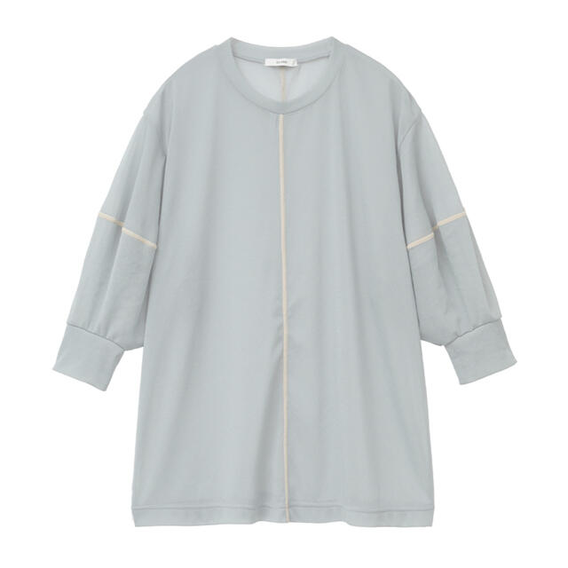 clane SOLID SLEEVE SHEER S/S TOPS