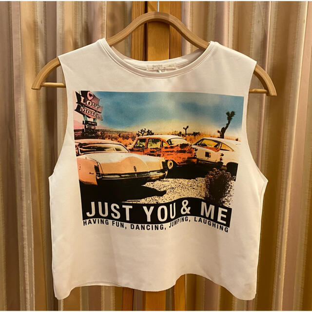 Bershka(ベルシュカ)のショート丈タンクトップTシャツ Bershka レディースのトップス(Tシャツ(半袖/袖なし))の商品写真