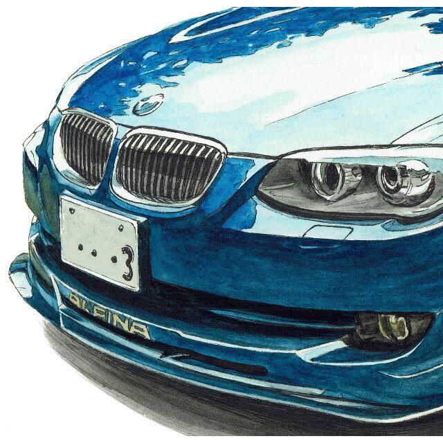 GC-1484 BMW ALPINA B5/B3限定版画サイン額装作家平右ヱ門 6