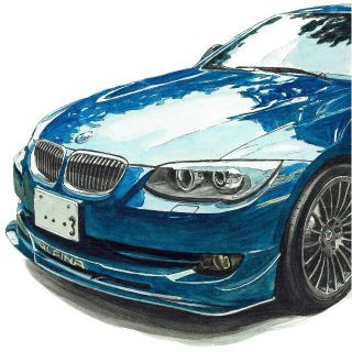 GC-1481 BMW ALPINA B5/B3限定版画サイン額装作家平右ヱ門