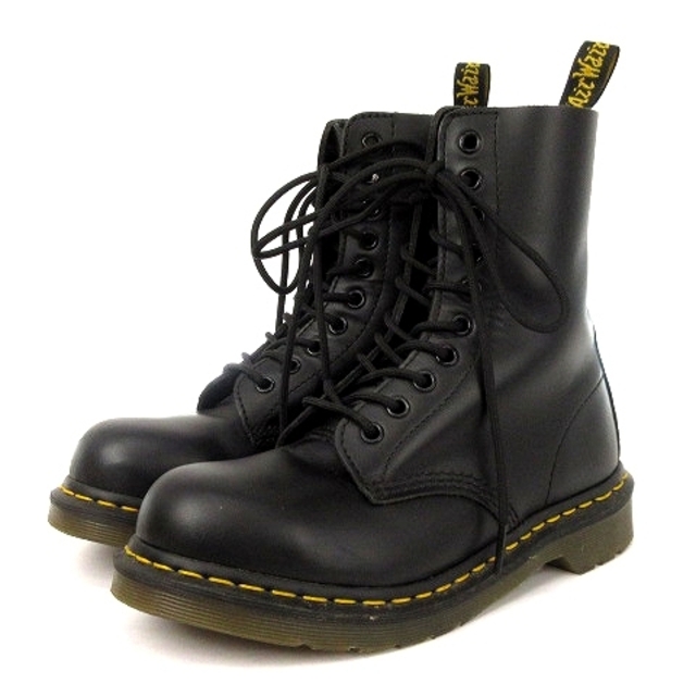 Dr.Martens(ドクターマーチン)のドクターマーチン 10ホール ショート ブーツ レザー 黒 ブラック UK4 レディースの靴/シューズ(ブーツ)の商品写真