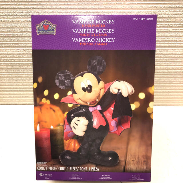 ミッキーマウス(ミッキーマウス)のジムショア ミッキー ドラキュラの置物　ディズニー エンタメ/ホビーのおもちゃ/ぬいぐるみ(キャラクターグッズ)の商品写真