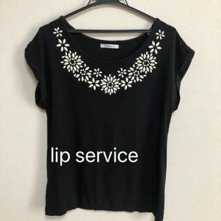 リップサービス(LIP SERVICE)のlip service Tシャツ カットソー トップス　花柄(カットソー(半袖/袖なし))