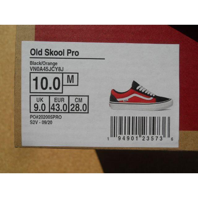 バンズ VANS OLD SKOOL PRO 28,0cm 赤白