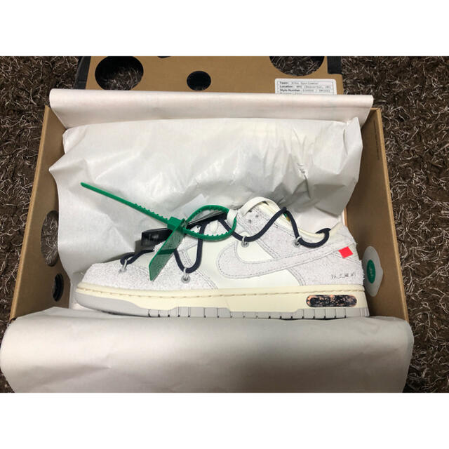 スニーカーNIKE×OFF-WHITE DUNKLOW The50 Lot.20 27cm