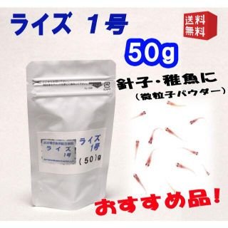 めだか の 餌 エサ◇ライズ１号（針子/微粒子パウダー）５０ｇ◇メダカ えさ①(アクアリウム)