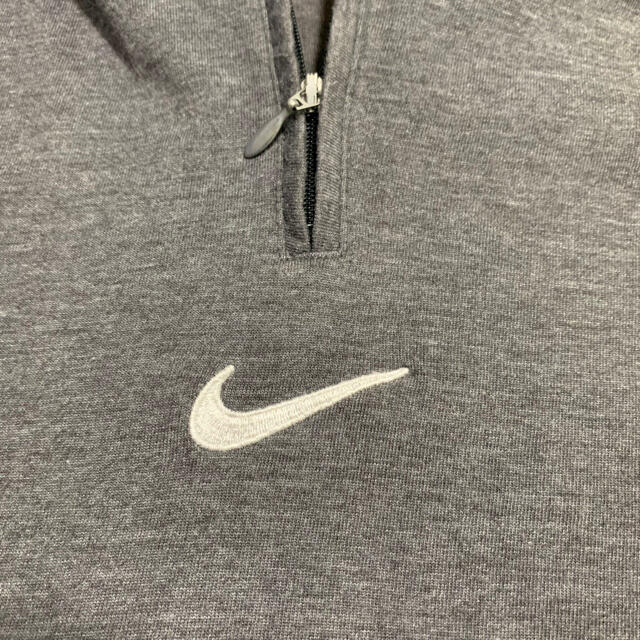 NIKE(ナイキ)のNIKE ナイキ ポロシャツ ハーフジップ センター刺繍ワンポイント Mサイズ メンズのトップス(ポロシャツ)の商品写真