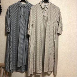 ユニクロ(UNIQLO)のユニクロ　ワンピース　ブルー(ロングワンピース/マキシワンピース)