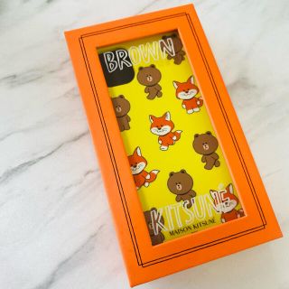 メゾンキツネ(MAISON KITSUNE')のラスト１【新品】メゾンキツネ×LINE コラボ iPhone11 スマホケース(iPhoneケース)