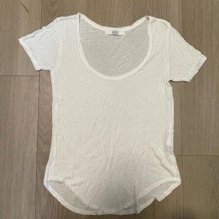 アズールバイマウジー(AZUL by moussy)のAZUL by moussy レーヨン　ラウンドネックTシャツ(Tシャツ/カットソー(半袖/袖なし))