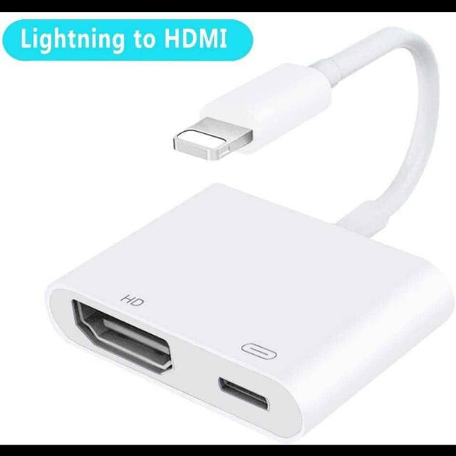 Lighting HDMI ケーブル Phone Pad HDMI 変換 スマホ/家電/カメラのテレビ/映像機器(映像用ケーブル)の商品写真