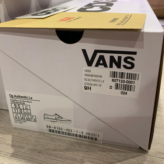 COMME des GARCONS(コムデギャルソン)のCDG VANS AUTHENTIC 27.5 US9.5 ヴァンズ ギャルソン メンズの靴/シューズ(スニーカー)の商品写真