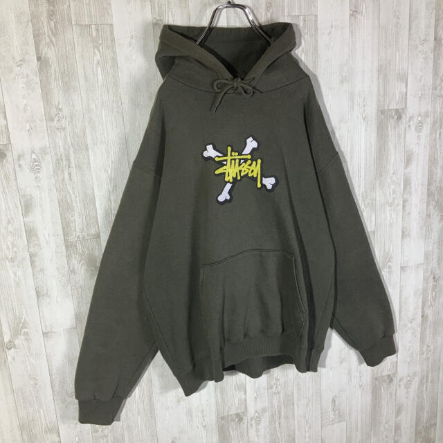 値引 vintage クロスボーン USA製 STUSSY USA製 パーカー フーディー