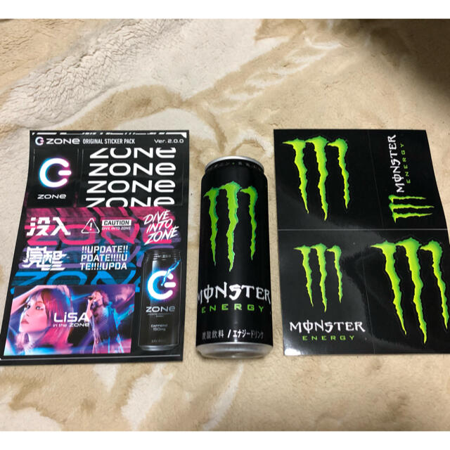 monster・ZONE、エナジードリンク・ステッカーセット 自動車/バイクのバイク(ステッカー)の商品写真