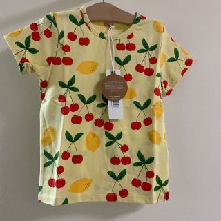 キャラメルベビー&チャイルド(Caramel baby&child )のミニロディーニmini rodini100.110☺︎フルーツ柄のTシャツ黄色(Tシャツ/カットソー)