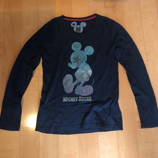 ディズニー(Disney)のMICKEY ROCKS　グラデーションミッキーロングスリーブＴシャツ(Tシャツ/カットソー(七分/長袖))