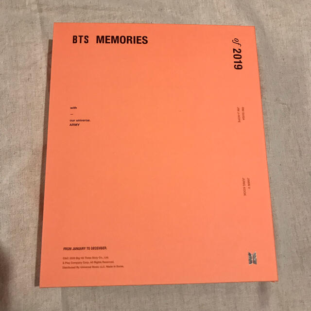 BTS MEMORIES OF 2019 DVD 日本語字幕付き【新品未開封】