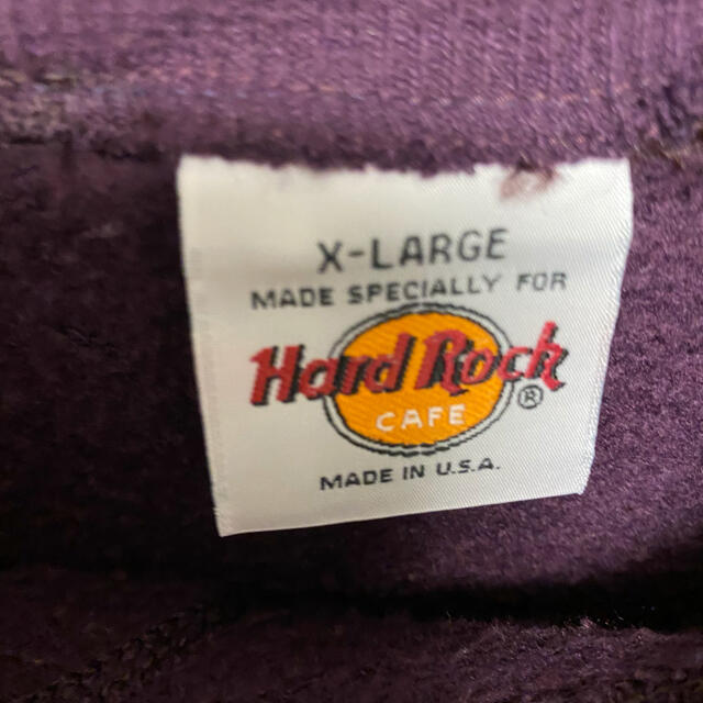 【USA製】ハードロックカフェ トレーナー大人気 刺繍ロゴ ビッグロゴ 8