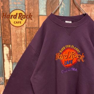 ロックハード(ROCK HARD)の【USA製】ハードロックカフェ　トレーナー大人気　刺繍ロゴ　ビッグロゴ(スウェット)