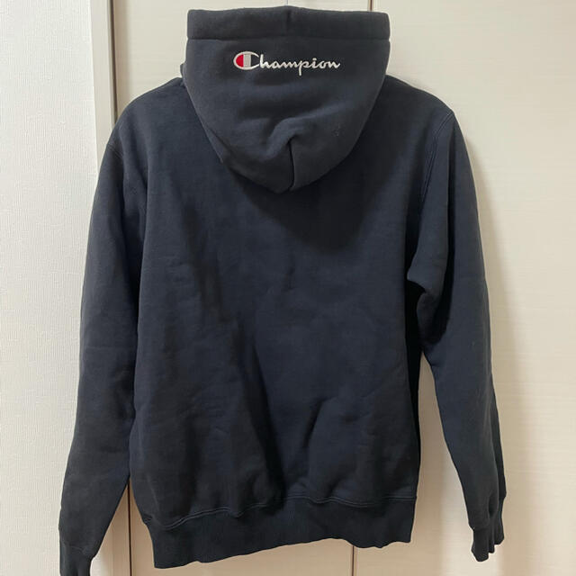 Champion チャンピオン ロゴワッペン リバースウィーブ パーカー ビッグロゴ どらポケ レッド (メンズ L)   O2845