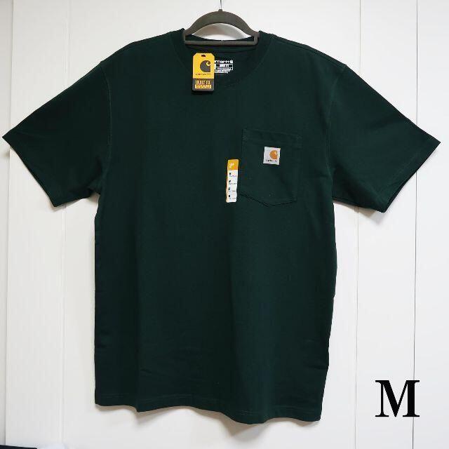 carhartt(カーハート)のCarhartt グリーン Tシャツ／Ｍ メンズのトップス(Tシャツ/カットソー(半袖/袖なし))の商品写真