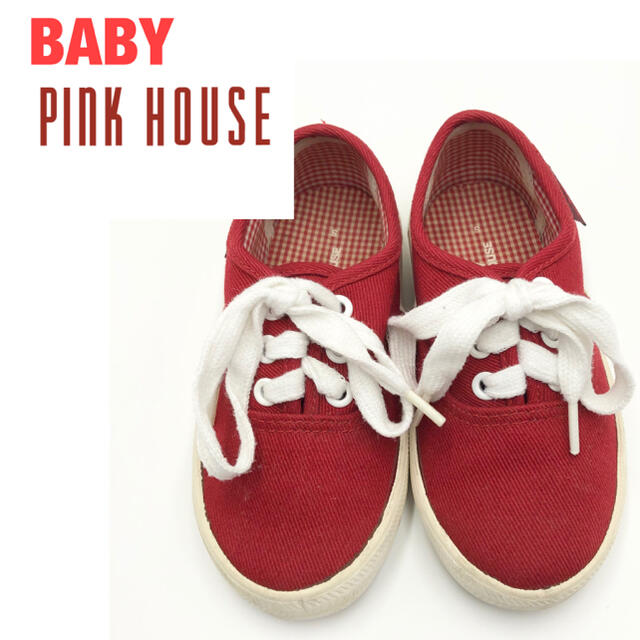 PINK HOUSE(ピンクハウス)のBABY PINK HOUSE ピンクハウス　ベビー　スニーカー　赤　レトロ キッズ/ベビー/マタニティのキッズ/ベビー/マタニティ その他(その他)の商品写真