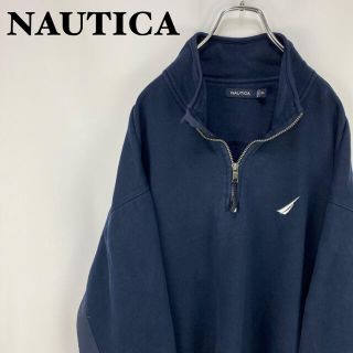 ノーティカ(NAUTICA)のノーティカ☆切替 刺繍ロゴ ビッグサイズ ハーフジップ スウェット トレーナー(スウェット)