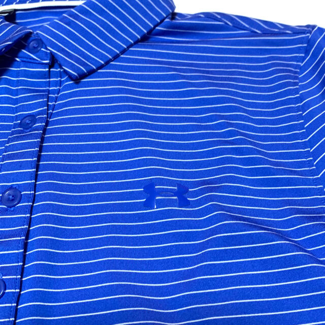 UNDER ARMOUR(アンダーアーマー)の新品　Mサイズ　アンダーアーマー レディース ゴルフ ウェア ポロシャツ　ブルー スポーツ/アウトドアのゴルフ(ウエア)の商品写真