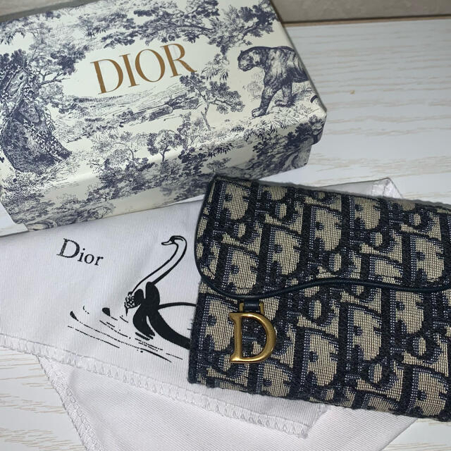 Dior クリスチャンディオール　SADDLE サドル三つ折り財布