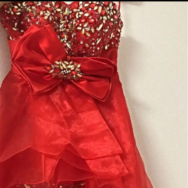 赤ロングドレス