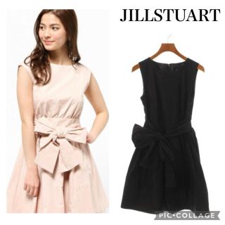 ジルスチュアート(JILLSTUART)のジルスチュアート　ウエストリボンワンピース S(ひざ丈ワンピース)