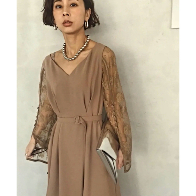 アメリヴィンテージ LACE SLEEVE REFINED DRESS レディース ワンピース