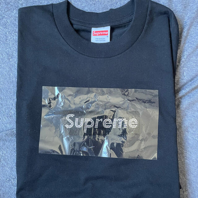 Supreme(シュプリーム)の25周年 19ss supreme swarovski box logo tee メンズのトップス(Tシャツ/カットソー(半袖/袖なし))の商品写真