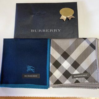 バーバリー(BURBERRY)のBURBERRYハンカチ2枚セット(男性向き)(ハンカチ/ポケットチーフ)