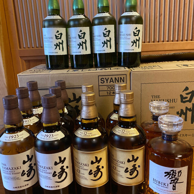 山崎12年　山崎シングルモルト　白州　響　計16本食品/飲料/酒