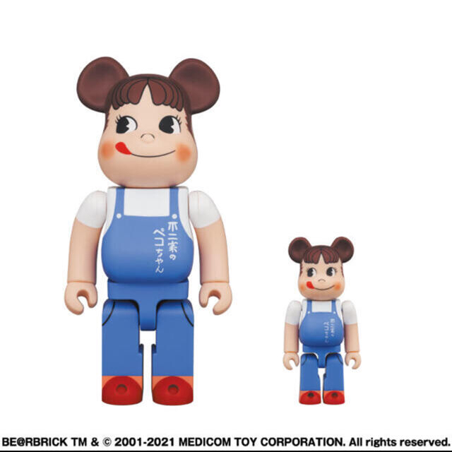 MEDICOM TOY(メディコムトイ)のBE＠RBRICK ペコちゃん  100％ ＆ 400％ ハンドメイドのおもちゃ(フィギュア)の商品写真