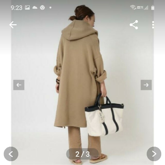 DEUXIEME CLASSE(ドゥーズィエムクラス)のアメリカーナ　HOODIE GOWN  レディースのトップス(パーカー)の商品写真