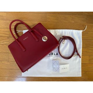 フルラ(Furla)の☆FURLA(フルラ)☆ショルダーand ハンドバッグ2way赤レッド(ハンドバッグ)