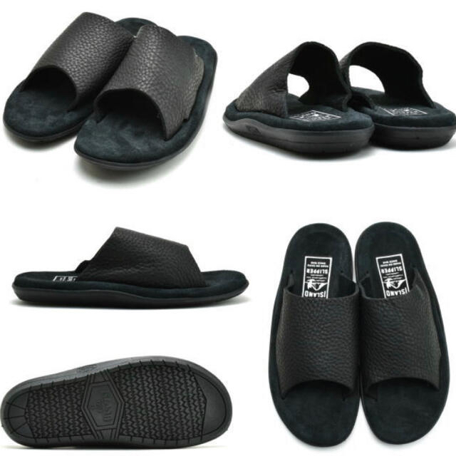 ISLAND SLIPPER レザーサンダル 28.0 黒