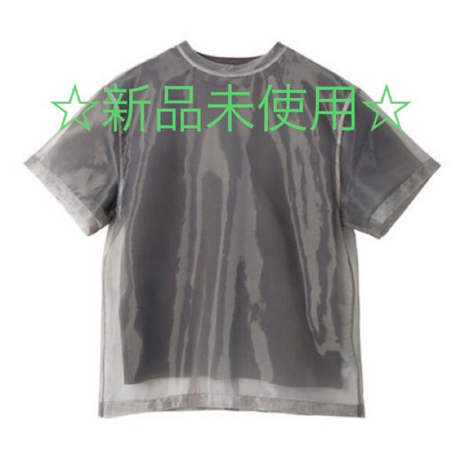 LE CIEL BLEU(ルシェルブルー)の【mama@store様専用】Organza Overlay TEE GRAY レディースのトップス(Tシャツ(半袖/袖なし))の商品写真