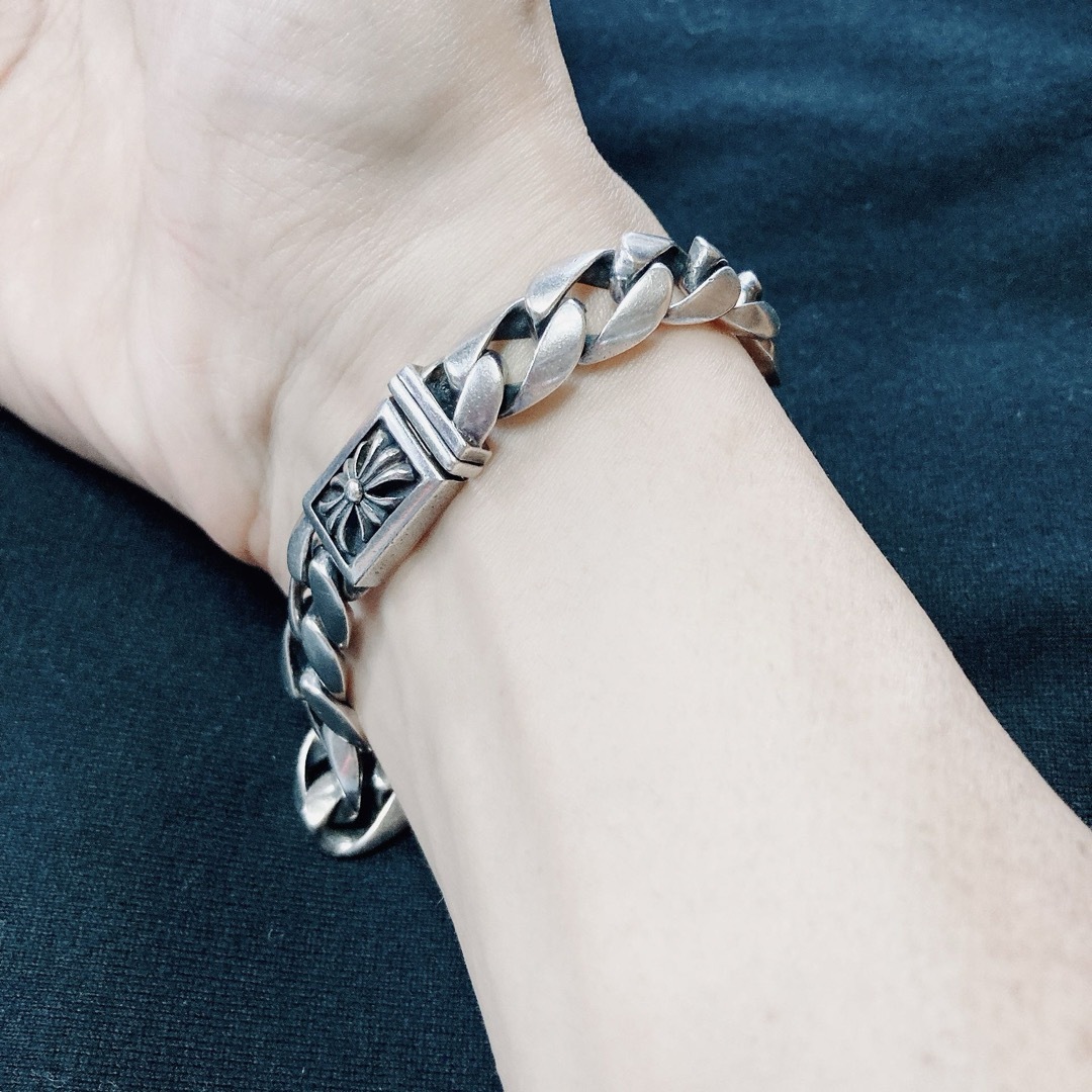 Chrome Hearts - シルバー925製喜平チェーンクロスブレスレット Chrome Hearts - シルバー925製喜平チェーンクロスブレスレット