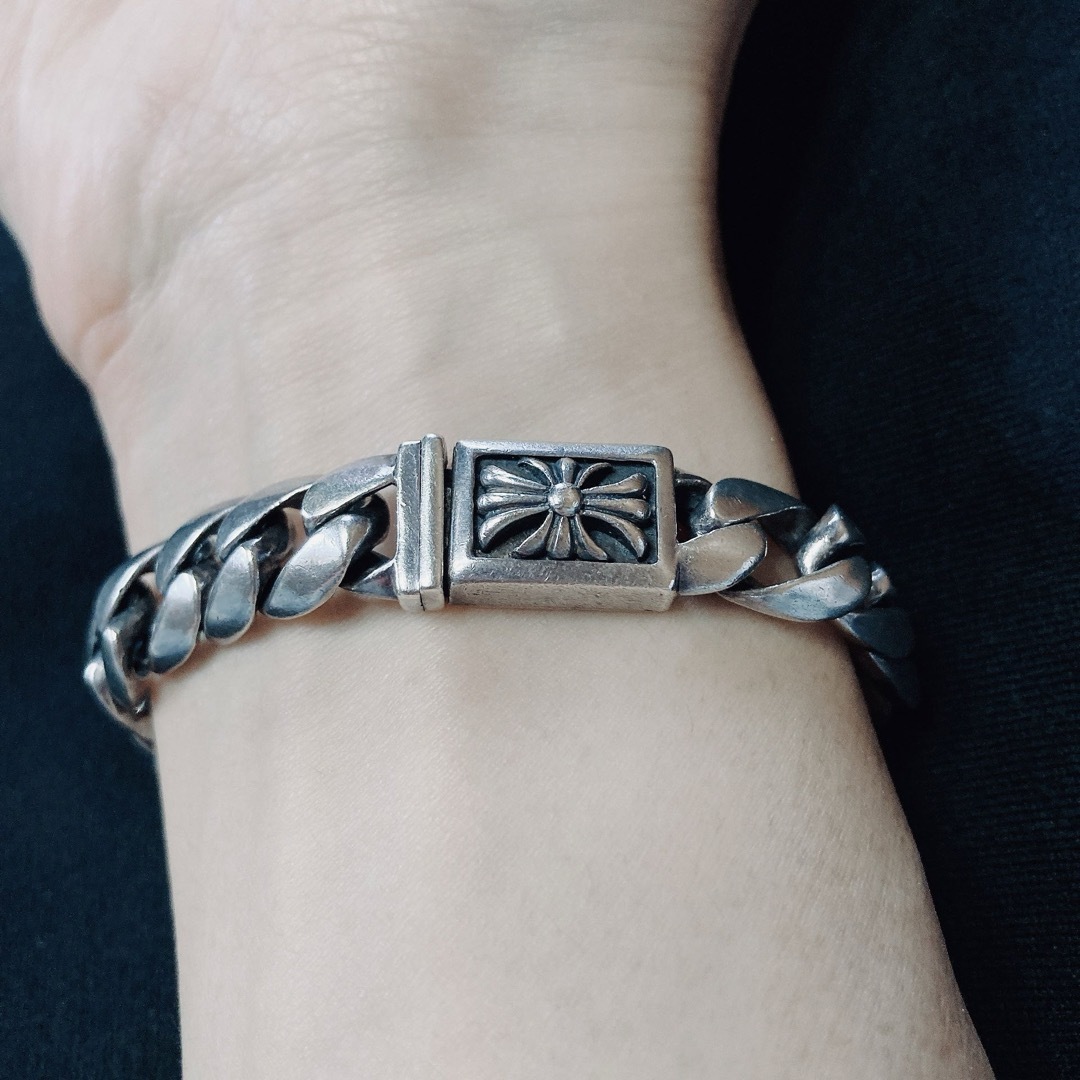 Chrome Hearts - シルバー925製喜平チェーンクロスブレスレット Chrome Hearts - シルバー925製喜平チェーンクロスブレスレット