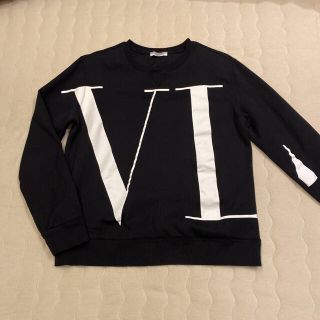 ヴァレンティノ(VALENTINO)の国内正規 美品 完売品 VLTN スエット トレーナーブラック　20SS AW (スウェット)