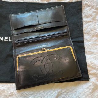 シャネル(CHANEL)のシャネル　ビンテージ　クラッチバッグ　財布  黒(クラッチバッグ)