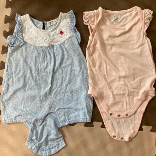 ベビーギャップ(babyGAP)のロンパース　70 女の子　ボディスーツ　GAP baby POLO(ロンパース)