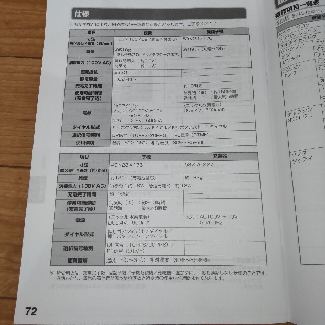 SHARP(シャープ)のシャープ　SHARP　電話機　子機1台　ブラウン系　JD-G55CL-T スマホ/家電/カメラの生活家電(その他)の商品写真